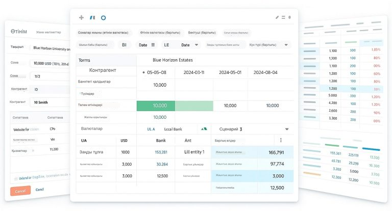 UBC Analytics: Шығындарды бақылау. Төлем календары. Қазынашылық жүйесі.