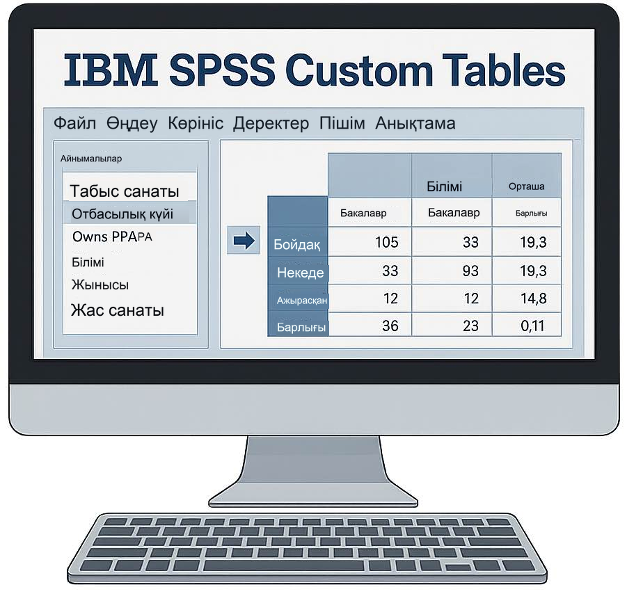 IBM SPSS: реттелетін кестелер
